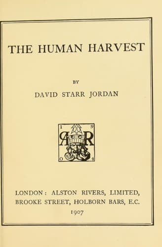 Tapa de The human harvest