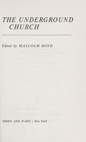 Tapa de The underground church