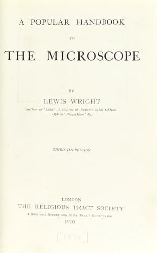 Tapa de A popular handbook to the microscope