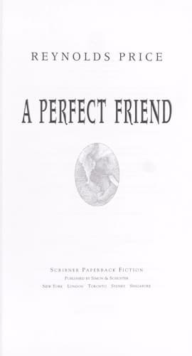 Tapa de A perfect friend