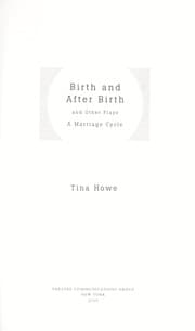 Tapa de Birth and after birth and other plays