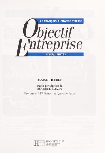 Tapa de Objectif entreprise