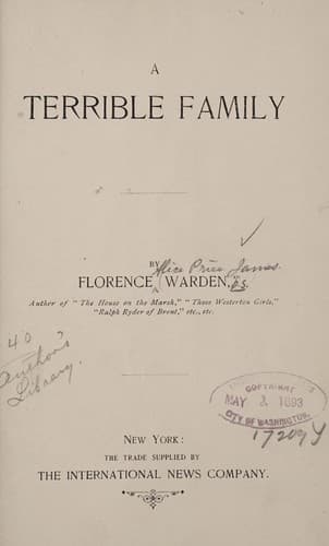 Tapa de A terrible family