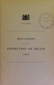 Tapa de Regulations governing the inspection of meats, 1907