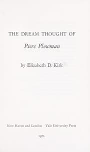 Tapa de The dream thought of Piers Plowman