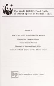 Tapa de World Wildlife Fund guide to extinct species of modern times