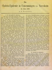 Tapa de Die Cholera-Epidemie in Uzmemmingen : ein Bericht an das Konigl. Medizinal-Collegium