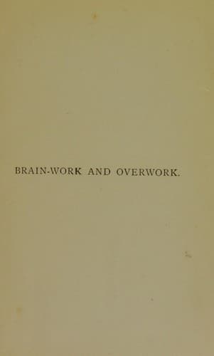 Tapa de Brain-work and overwork