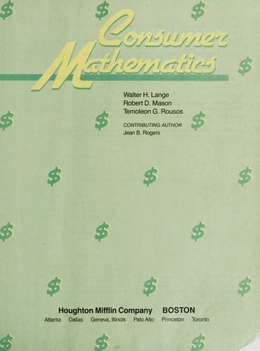 Tapa de Consumer mathematics
