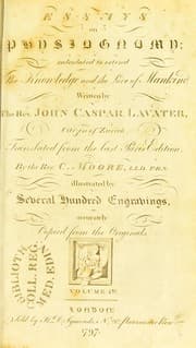Tapa de Essays on physiognomy; calculated to extend the knowledge and the love of mankind ... illustrated by several hundred engravings