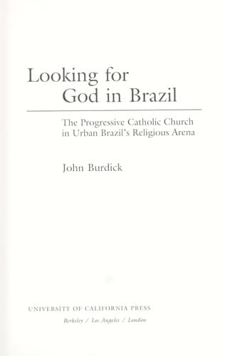 Tapa de Looking for God in Brazil