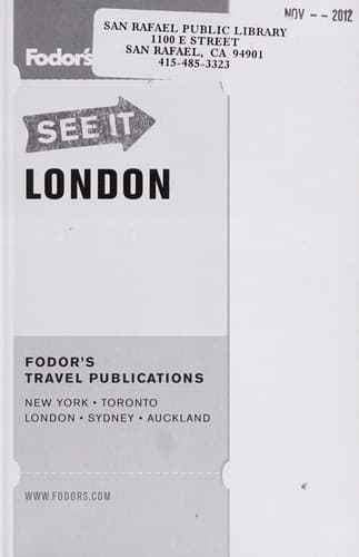 Tapa de Fodor's see it London