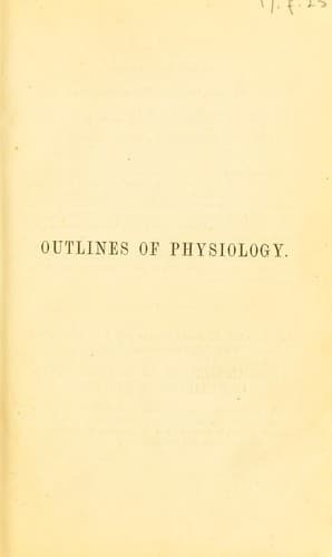 Tapa de Outlines of physiology