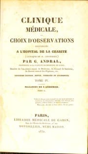 Tapa de Clinique m©♭dicale, ou choix d'observations recueillies ©  l'hospital de la Charit©♭ (clinique de M. Lerminier) ..