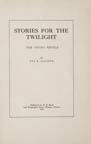 Tapa de Stories for the twilight for young people