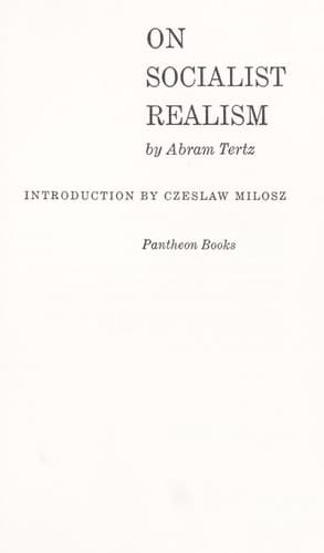 Tapa de On Socialist Realism