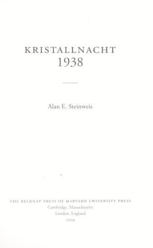 Tapa de Kristallnacht 1938