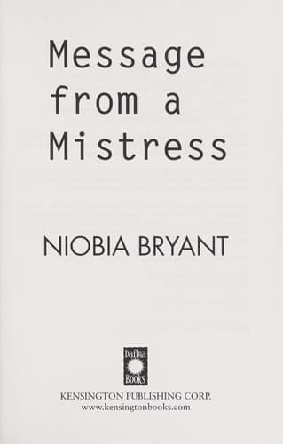Tapa de Message from a mistress