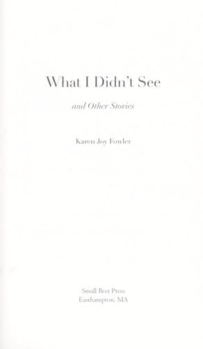 Tapa de What I didn't see