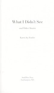 Tapa de What I didn't see