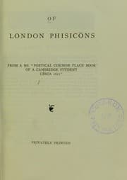 Tapa de Of London phisic¿ns