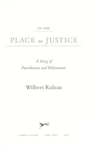 Tapa de In the place of justice