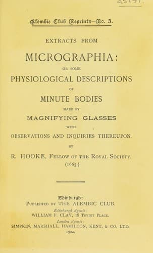 Tapa de Extracts from Micrographia