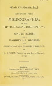 Tapa de Extracts from Micrographia