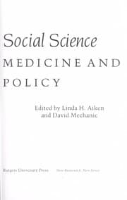 Tapa de Applications of social science to clinical medicine and health policy
