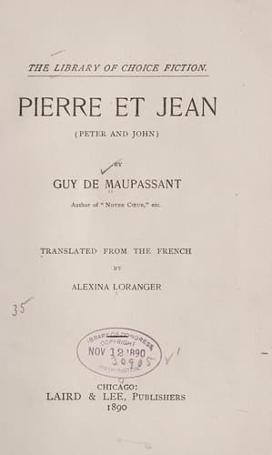 Tapa de Pierre et Jean (Peter and John)