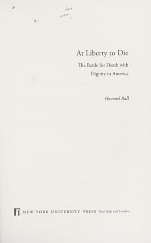 Tapa de At liberty to die