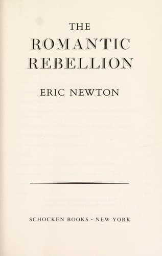 Tapa de The romantic rebellion
