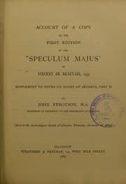 Tapa de Account of a copy of the first edition of the 'Speculum Majus' of Vincent de Beauvais, 1473