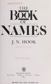 Tapa de The book of names