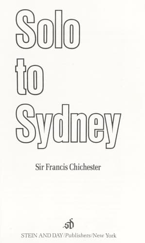 Tapa de Solo to Sydney