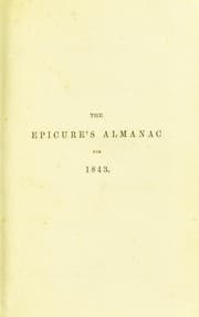 Tapa de The epicure's almanac [for 1841-43] ... containing a choice ... receipt ... for every day of the year