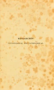 Tapa de Researches physiological and pathological