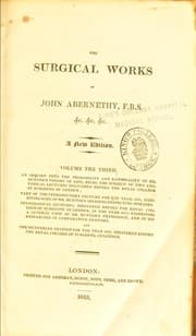 Tapa de The surgical works of John Abernethy, F.R.S