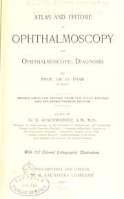 Tapa de Atlas and epitome of ophthalmoscopy and ophthalmoscopic diagnosis