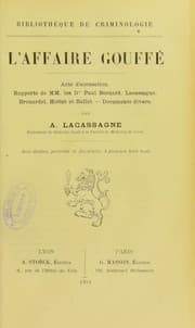 Tapa de L'affaire Gouff©♭ : acte d ́accusation