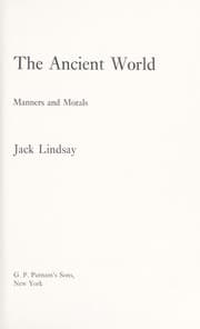 Tapa de The ancient world: manners and morals