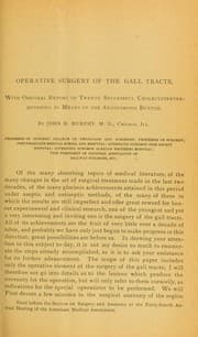 Tapa de Operative surgery of the gall tracts