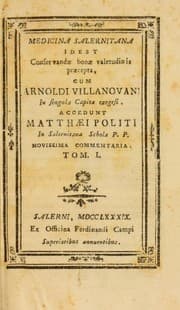 Tapa de Medicina Salernitana, id est, Conservandae bonae valetudinis praecepta