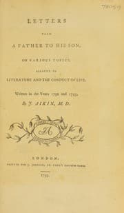 Tapa de Letters from a father to his son, on various topics, relative to literature and the conduct of life