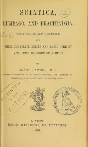 Tapa de Sciatica, lumbago, and brachialgia