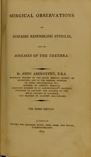 Tapa de Surgical observations on diseases resembling syphilis