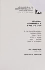 Tapa de Language comprehension in ape and child