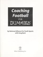 Tapa de Coaching football for dummies