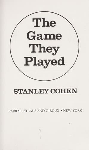 Tapa de The game they played