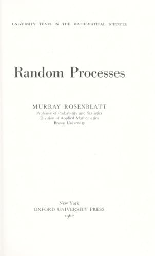 Tapa de Random processes